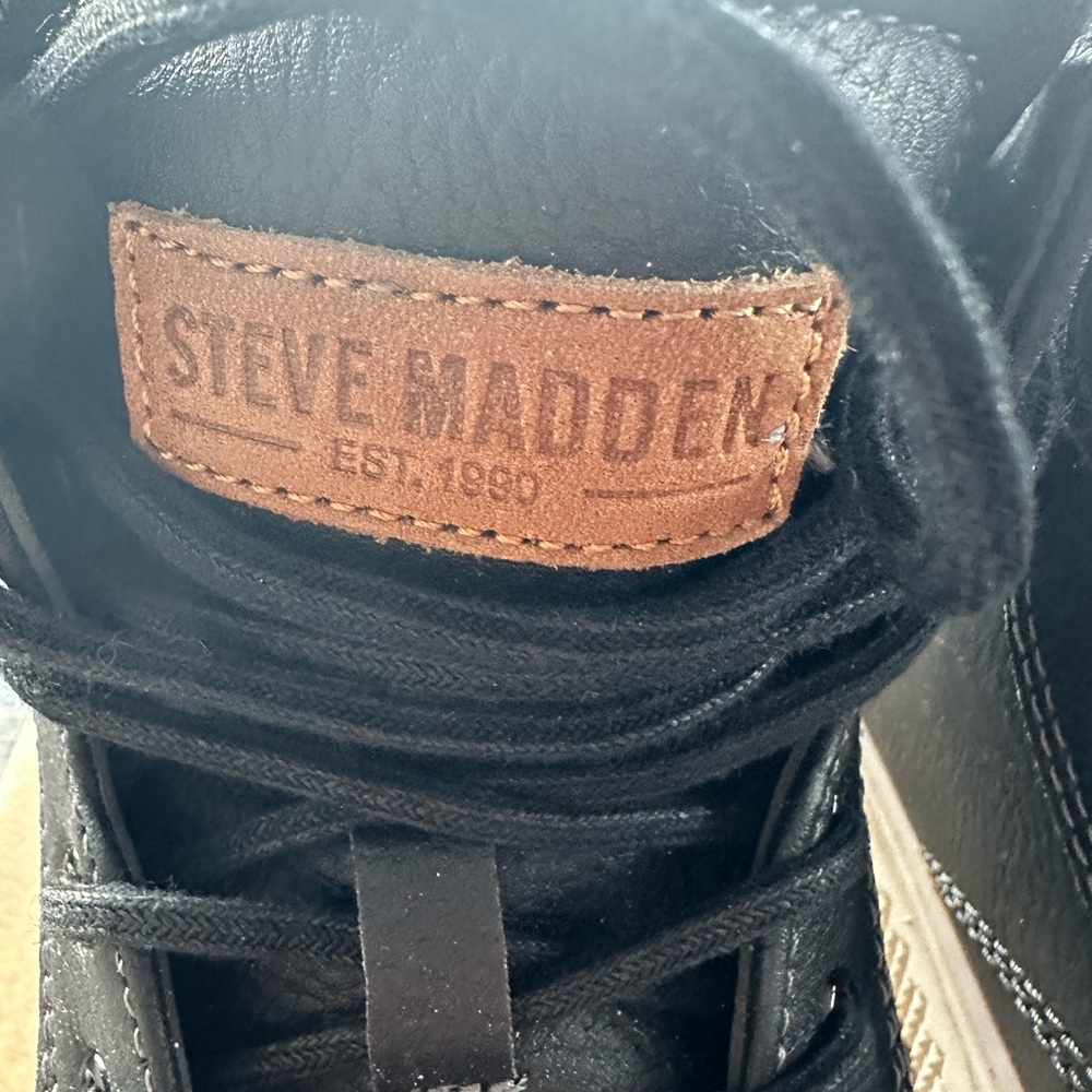 Steve Madden Black High-Top Sneakers - Picture 8 of 14